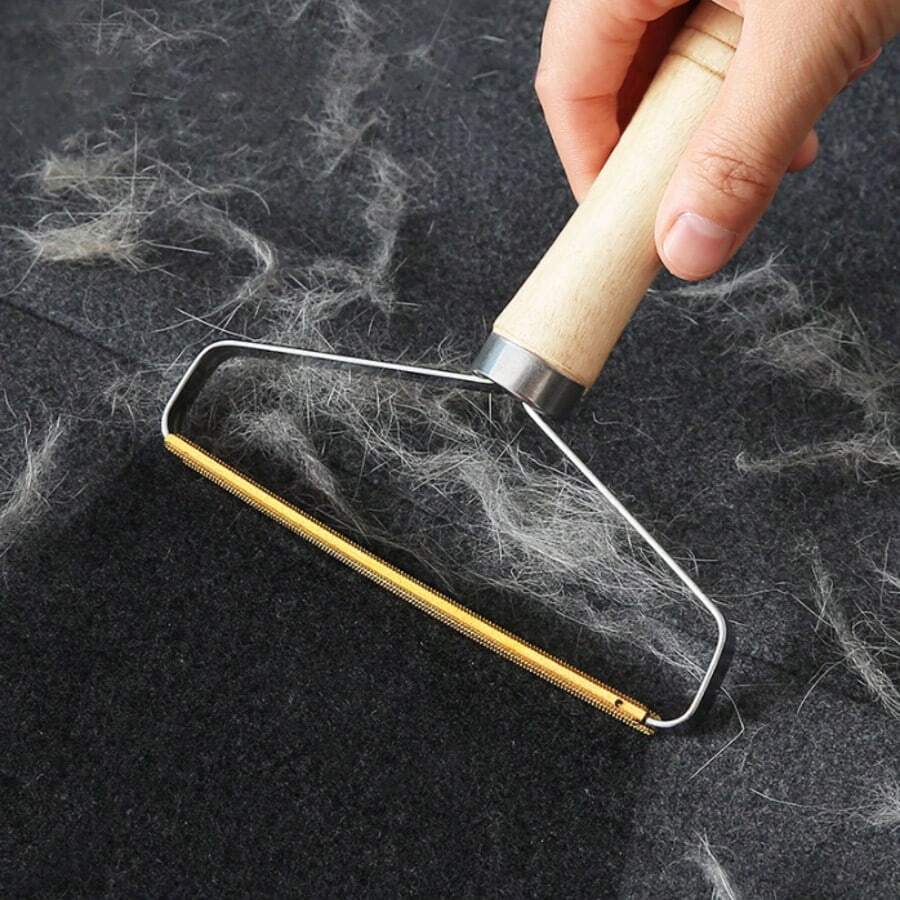 1 件双面织物剃毛器，家用衣服除毛器，手动毛衣除毛器，多功能除毛工具，不会损坏衣物 - 黃色 - 查看 1