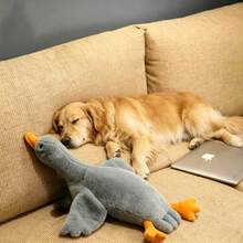 1pc Plush Dog Toy, Pet Dog Companion Duck, Durable Chew And Scratch Toy, Keeps Dog Entertained And Consumes Energy, Relieves Stress, Suitable For Large, Medium And Small Pets, Dog Toy, Dog Supplies, Pet Supplies, Soft Duck, Happy Puppy, Gift For Cats And Dogs, Halloween/Thanksgiving/Christmas Gift. - Multicolor - View 3