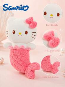 SANRIO 1件美人魚毛絨玩偶睡眠枕，生日禮物、陪伴禮物、情人節禮物、紀念品，適合親子互動 - 粉色 - 查看 7