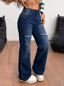 Women Jeans - Mid-deep Blue - View 3