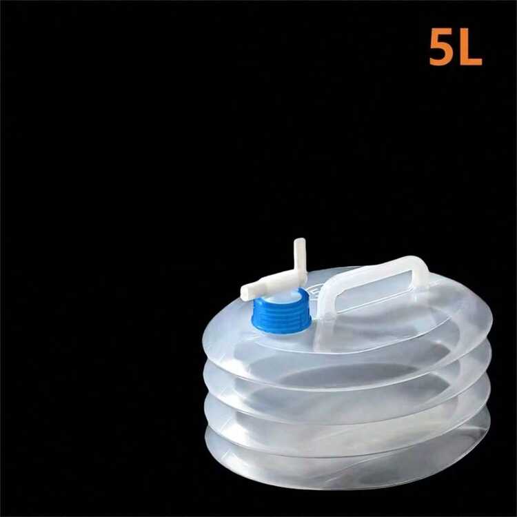 1pc Large Capacity Foldable Sealed Lid Storage Bucket - Portable Foldable, Multi-Size Design For Easy Pouring - Ideal For Camping, Hiking And Outdoor Water Use - Screw Cap Design, Portable Camping Shower Bucket - White - View 11