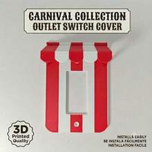1 pezzo Copriplacca decorativa per interruttore a parete stile americano da carnevale, interruttore luce divertente - Pannello interruttore 3D creativo, copriplacca decorativa per interruttore luce - Decorazione artistica da parete unica - Facile da installare, decorazione da parete, con viti bianche, tema celebrazione, festa, vacanza, copriplacca decorativa per interruttore - Scopo generale - Visualizzare 8