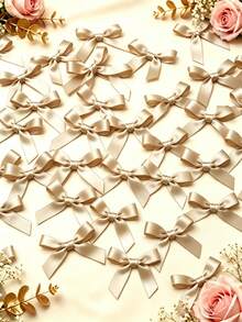 (100pcs/Pack, 50pcs/Pack) 4cm Ribbon Bows, Multiple Colors Available, Suitable For Gift Decoration And Hair Clip Headband Making, Valentine's Day Gift - 4cm Ribbon Bow - View 7
