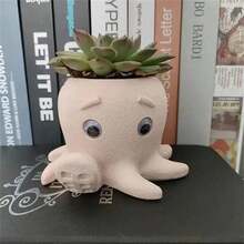 Octopus Shaped Flower Pot, Planter Pot For Indoor And Outdoor, Succulent Plant Pots, Plants Desk Display Resin Pots, Fower Arrangement Home Decoration - Irregular Shape - View 5