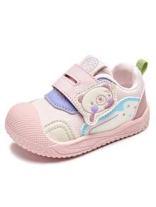 Fashionable New Cute Girls' Functional Walking Shoes Soft Sole Anti-Slip Breathable Hook And Loop Casual Sports Shoes For Toddlers And Infants - Pink - View 6