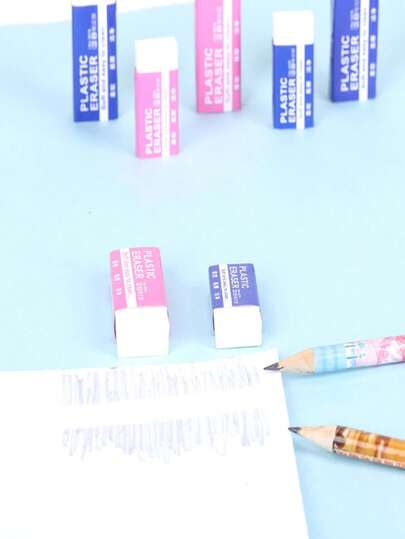 1/2/3/6/10pcs 2B Pencil Erasers, Clean Erasing Without Leaving Traces, Suitable For School And Office Writing, Drawing, Stationery Supplies, Back To School Season Christmas Gifts, Learning Supplies, Student Gifts, Back To School Season