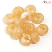 30pcs Acrylic Cloud Mist Solid Color Abacus Beads, Large Hole Wheel Beads, Handmade DIY Bracelet Necklace Earring Jewelry Materials, Craft Phone Chain Keychain Making Materials - Multicolor - View 8