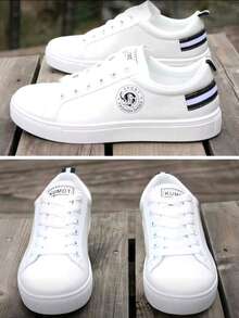 Men's Skate Shoes 2026 New Casual Versatile PU Material Sports Casual Shoes - White - View 5