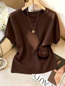 Plus Size Lightweight Cardigans - Khaki - View 1