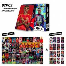 92件套（60張照片卡 + 32張貼紙）高畫質照片卡，Ronaldo Lomo卡，足球明星收藏卡，足球肖像卡，高畫質雙面貼紙與支撐卡，粉絲周邊，收藏品，適合粉絲生日 - 彩色 - 查看 8