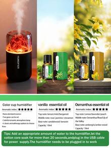2-In-1 Volcano Shaped Car Humidifier And Aroma Diffuser With LED Light, 180ml USB Powered (Auto Shut Off), Portable Air Humidifier, Quiet Mist Aroma Diffuser, Multiple Fragrance Options, Suitable For All Car Models - A - 查看 18