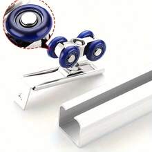 2Pcs Sliding Door Roller Hardware Slide Doors Pulley 4 Wheels Rail Track Home Room Wood Door Hanging Wheels Rail Track Pulley - 2-piece Wheel - View 9