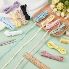 5碼多色抓皺彈性蕾絲刺繡布飾邊 DIY 頭飾衣飾家居裝飾配件 1cm寬 - 多色 - 查看 4