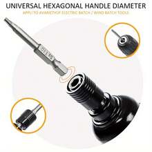 12pcs 50mm Magnetic Screwdriver Bit Set 1/ 4 Hex Screw Driver Bit Extension Adapter Security Head Star Hexagonal Handle Hollow Plum Blossom Bit Set - 12-piece Hollow Screwdriver Bit Set - View 7