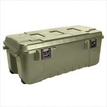 108 Quart Rolling Storage Trunk With Wheels, Heavy Duty Lockable Plastic Storage Box For Garage, Camping, Moving & Home Organization, Green - 38" X 18.5" X 14.25" - View 1