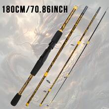 1 Set 4pcs Detachable Spinning Fishing Rod Kit, Portable Split Rod Design, Stable Long Cast, Suitable For Beginners Saltwater Freshwater Outdoor Fishing Gear - Yellow - View 9