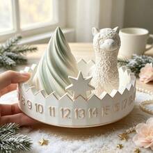 4pcs DIY Clay Molds Set, Alpaca Christmas Tree Number Round Disc Calendar Silicone Mold Set, Resin Silicone, Home Decor, Handicrafts, Plaster Cement Molds, Reusable, Easy To Demold, Holiday, Birthday Gifts. Casting Silicone Molds. - Silicone Mold - View 7