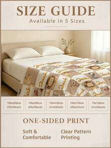 1pc Customized Name Blanket, Personalized Bed Blanket, Can Print Name, Cute Blanket, Best K-Letter Blanket, Comfortable Blanket, Home Gift, Birthday Gift, Christmas Gift, Personalized Gift, Gift For Son/Daughter, Gift For Friend - Style 1 - View 5