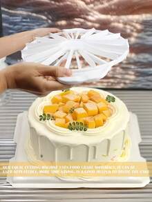 1pc Cake Portion Marker,Slicer Cutter Round Equal Portion Marker Divider Baking Tool White Cake Slicer For Even Slices,Slices Round Cake Slice & Pie Slicer Marker Pie Cutters Cake Divider Cheesecake Cutter Baking Tool - Multicolor - View 3
