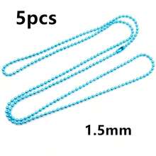 5件 65公分長 1.5-2.4mm 球珠鏈項鍊含連接件 DIY珠寶製作配件 - iron chains - 查看 28