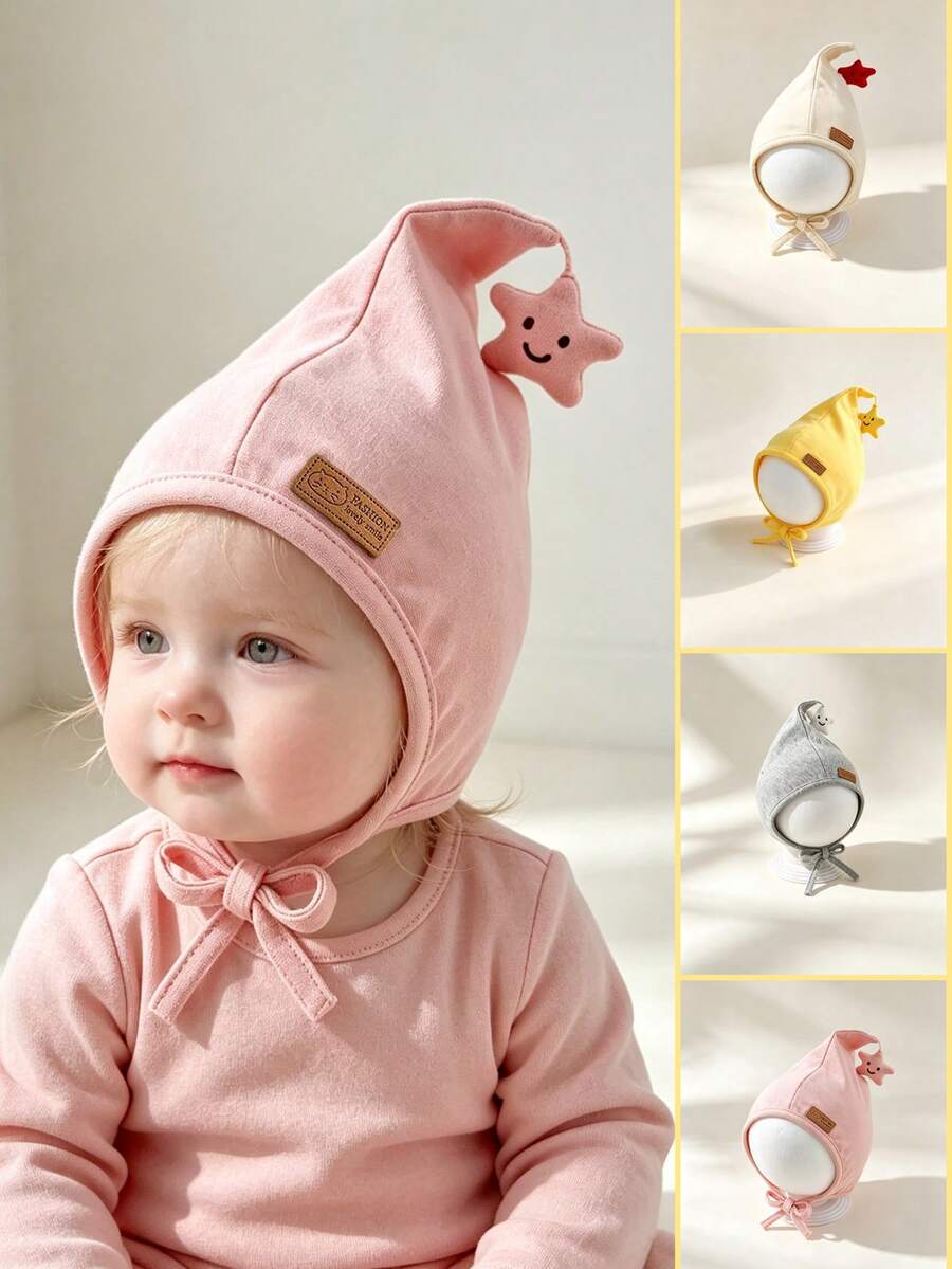 Baby Hat, Cute Newborn Ear Protection Hat, Spring/Autumn Style, Soft And Comfortable Baby And Toddler Headwear, Suitable For Outdoor Wear - Multicolor - View 1