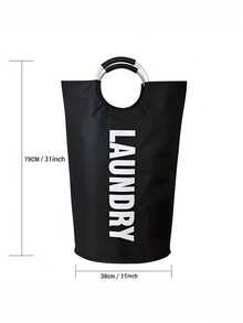 Large Thickened Laundry Basket With Handle, Suitable For Teenagers, Tall Laundry Bin For Storing Gear And Clothes, Dorm Essential, College Room Decor, Laundry Room Accessory, Beach Cruise Camping Back To School Travel Must-Have - Grey - View 13