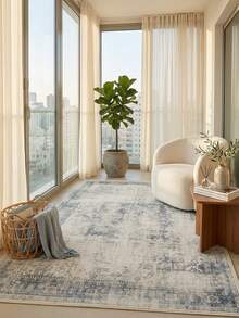 1pc Vintage American Luxury Distressed Bohemian Rectangular Soft Faux Cashmere Machine Washable Area Rug, Suitable For Living Room, Bedroom, Entrance, Bathroom, Hallway, Patio, Kitchen, Indoor/Outdoor, All-Season Large Size Floor Mat, Home Decor - Multicolor - View 4
