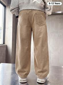 Boys' Fashion Casual Denim Long Pants, Spring/Autumn And Winter New Style - Khaki - View 3