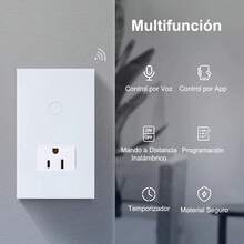 2 En 1 Enchufe 1 Vías Interruptores Inteligente - Blanco - Ver 8