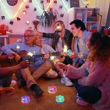 RGB Disco Wristband Light - Color-Changing LED, Vibrant Color Shifts, USB Rechargeable, Magic Ball RGB Colorful Light, Suitable For Party Decoration, Home Dancing, Karaoke, Birthday, Wedding Decoration, Family Gathering, Holiday Leisure Entertainment Atmosphere Light - Multicolor - View 10