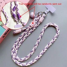 1pc Adjustable Woven Lanyard, Upgraded Version, Suitable For Outdoor Travel, Anti-Loss Phone Strap, Handmade Cute Phone Case Strap - Multicolor - View 10