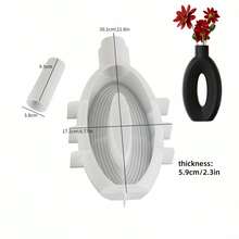 Geometric Vase Silicone Mold, Modern Wavy Round Oval Ceramic Texture Vase Mold, DIY Concrete Cement Plaster Planter Mold, Suitable For Epoxy Resin Casting Home Desktop Decoration - Multiple Styles - View 11