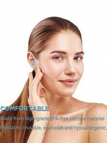 Reusable Soft Silicone Earplugs, Suitable For Swimming, Airplane And Other Occasions, Soft And Comfortable, Suitable For Sleep, Sound-Insulating And Quiet, Comfortable To Wear, Slow Rebound - Multicolor - View 5