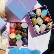 1pc Natural Crystal Mini Egg Box, Crystal Cube, Pyrite, Clear Quartz Cluster, Crystal Mushroom, Jade Decorative Gift Box - Multicolor - View 6