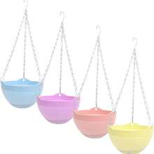 Set 7 Warna Pot Gantung Penyiraman Otomatis, Pot Bunga Taman Dalam/Luar Ruangan dengan Lubang Drainase dan Rantai Gantung - Model baru - View 11