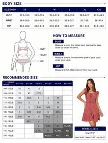 Vestido corto estampado con escote en forma de corazón y mangas con volantes de verano para mujer de PiePieBuy - Morado - Ver 4