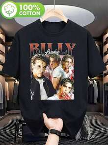 Camiseta de la película Scream de Billy Loomis - Camiseta de película de terror con gráfico de salpicaduras de sangre, disfraz - Camiseta ligera para Halloween, para fans del terror - Camise - Negro - Ver 7