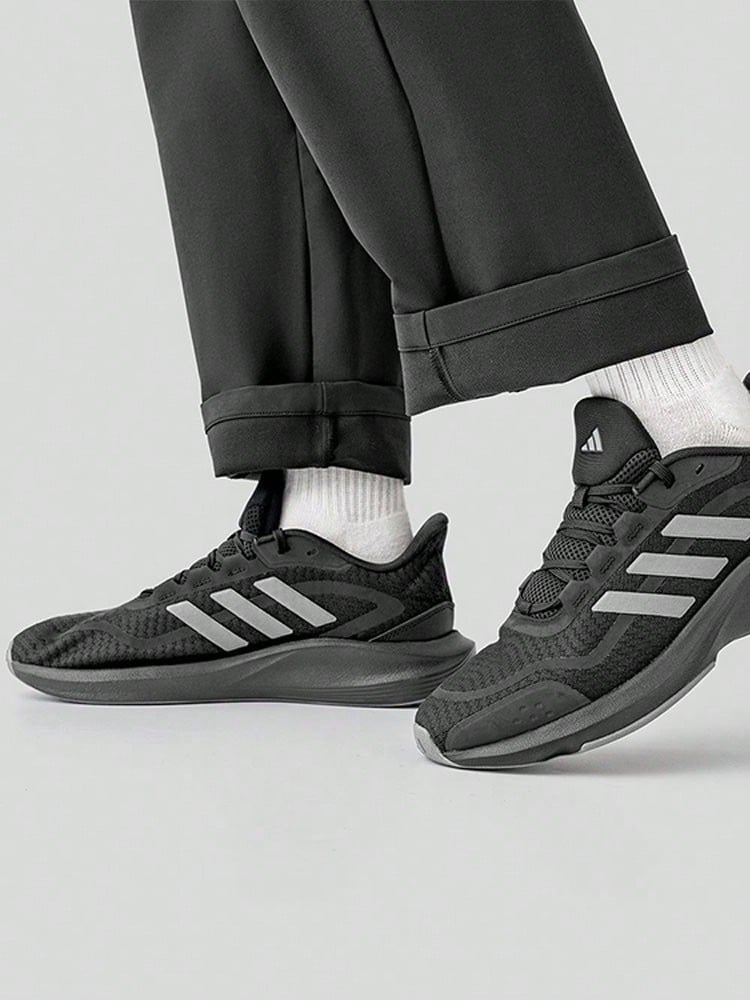 Adidas All Day Essential Comfortable Sports Low-Top Casual Training Running Shoes Unisex Black/Grey - Black and Gray - View 1