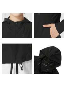Under Armour Women's Sports Jacket OutRun The STORM Jkt Woven Hooded Jogging Jacket 1361384-001 - Black - View 11
