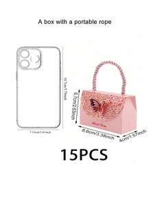 30/20/10pcs Butterfly Hollow Mini Gift Boxes With Handle - Pink - View 14