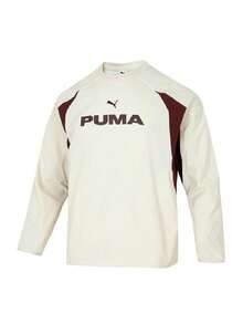 Puma Men's Women's Sweatshirt/Pullover Comfortable Daily Commute Outdoor Sports Casual Sweatshirt 636281-87 - Off-white/brown - View 4