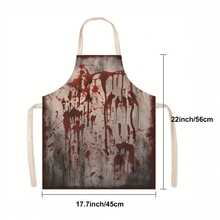 1pc Halloween Kids Apron With Design For Haunted House Costume, Realistic Horror Character Cosplay Accessory, Suitable For Party - Multicolor - View 12