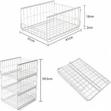 3-teiliger stapelbarer Kleiderschrank-Organizer, Schubladen-Organizer, Schubladen-Organisationssystem, faltbarer Schrank für Zuhause und Küche, Weiß MZWS - Schwarz - Übersicht 10