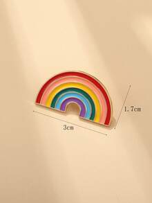 1pc Rainbow Brooch - Yellow Gold - View 2
