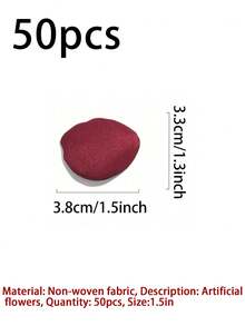 50/100/200/300/400pcs 1.5 Inch Artificial Silk Rose Petals, Burgundy Red, Suitable For Wedding Decor, Outdoor Garden Decor, DIY Decoration, Gift Wrapping, Home Decor, Aisle Decor, Bridal Party Decor, Room Decor, Holiday Decor - Burgundy - View 11