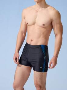 361degree 361° Men's Square Leg Swim Trunks With Drawstring Waist, Fits Multiple Waist Sizes Black - Black - View 11