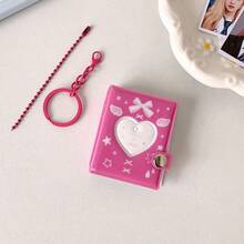 1 pieza Álbum de fotos portátil colgante de 2 pulgadas, con diseño de lazo de dibujos animados, adecuado para fotos de ídolos de K-pop, fotos de cámara instantánea de estudiantes, decoración de mochila y llavero - Multicolor - Ver 14