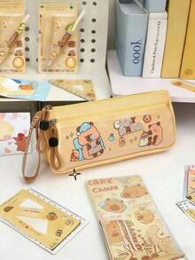 Multifunctional Student Pencil Case, Portable Large Pencil Pouch Storage Box, Back To School Gift, First Day Of School - Multicolor - View 8