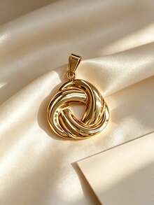 Multi-Style Y2K Fluid Pleated 304 Stainless Steel DIY Pendant, Abstract Curved Twisted Hollow Stackable Collarbone Chain Accessory, Niche Handmade Customized Jewelry Suitable For Campus, Commute, Island Vacation, Date, Birthday Gift, Stainless Steel Material, Skin-Friendly And Sweat-Resistant - Multicolor - View 5