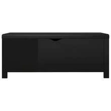 vidaXL Storage Box With Cushion High Gloss Black 41.3"X15.7"X17.7 - Black - View 5